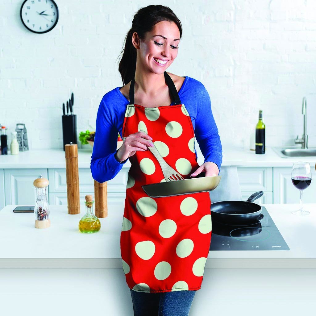 Red Polka Dot Women's Apron-grizzshop
