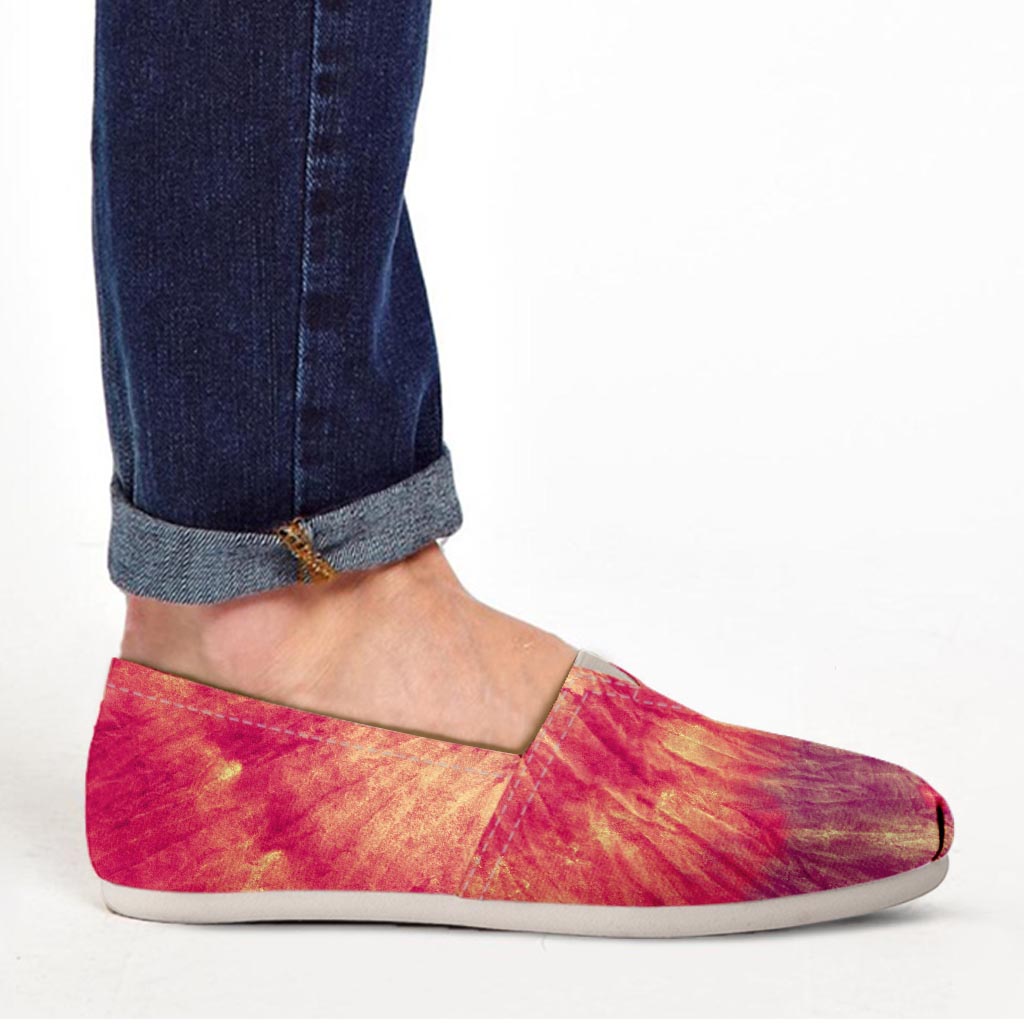 Red Tie Dye Canvas Shoes-grizzshop