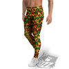 Reggae Abstract Geometric Print Pattern Men's Leggings-grizzshop