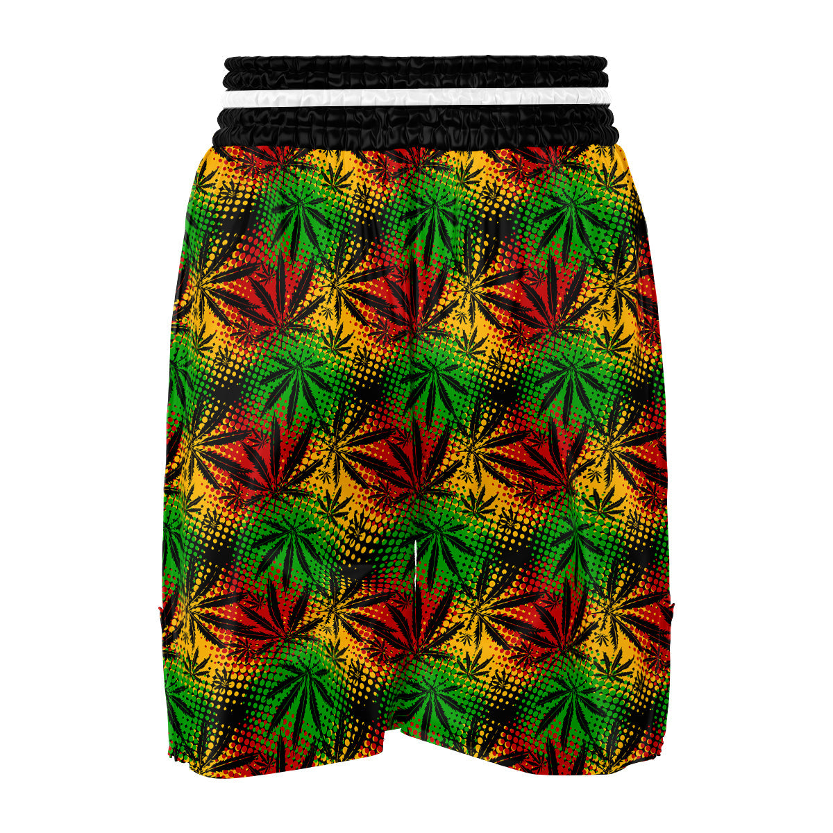 Reggae Abstract Print Pattern Boxing Shorts-grizzshop