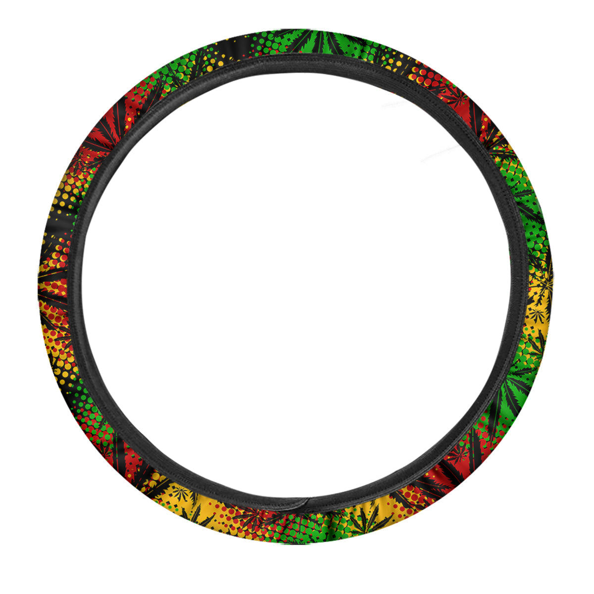 Reggae Abstract Print Pattern Car Steering Wheel Cover-grizzshop