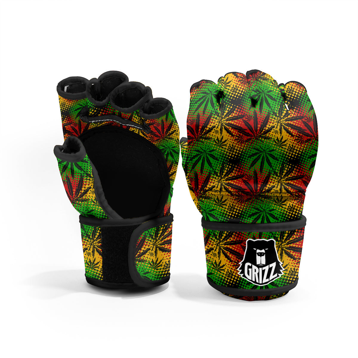 Reggae Abstract Print Pattern MMA Gloves-grizzshop