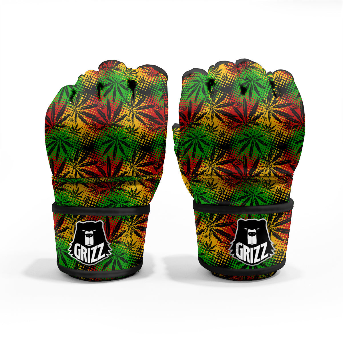 Reggae Abstract Print Pattern MMA Gloves-grizzshop