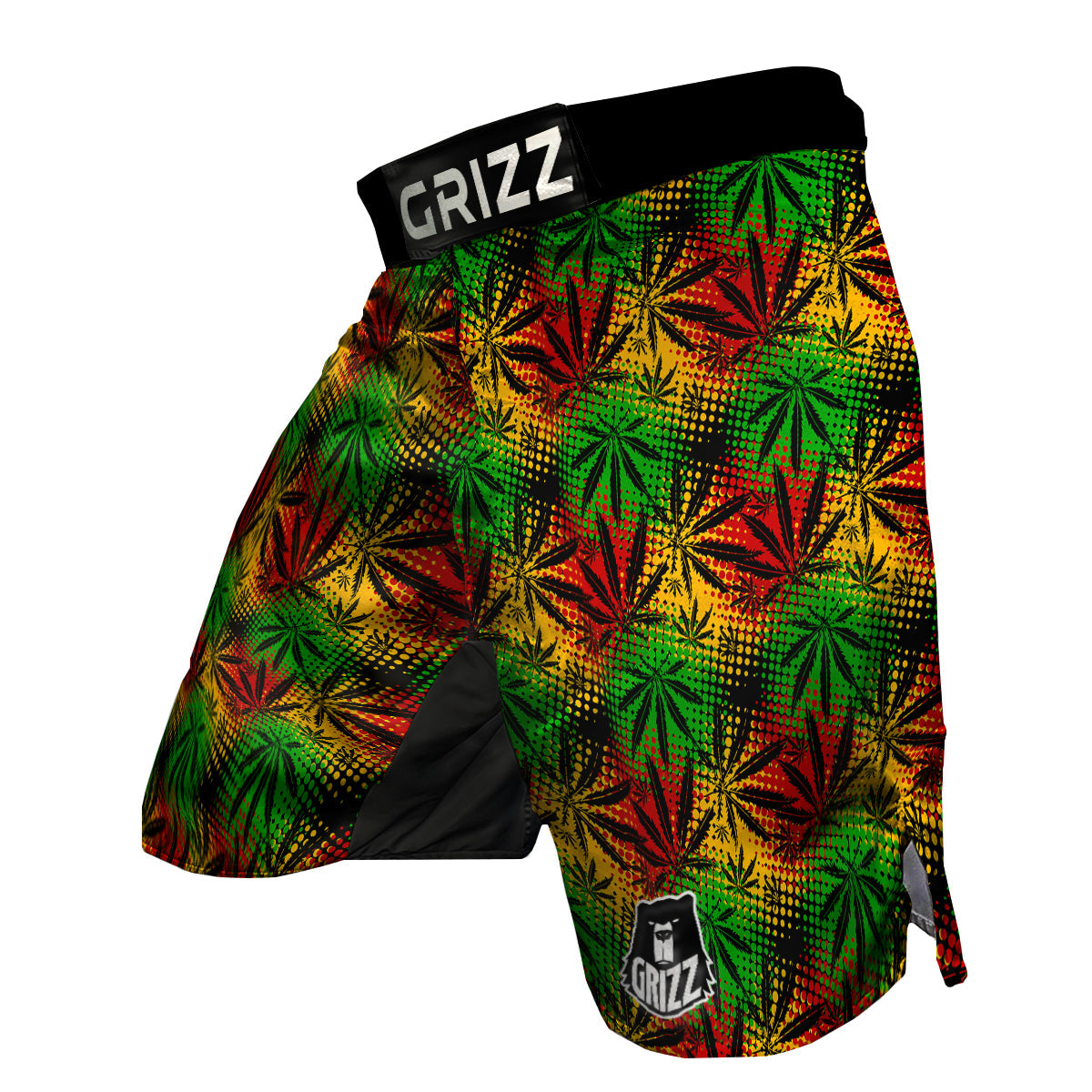 Reggae Abstract Print Pattern MMA Shorts-grizzshop