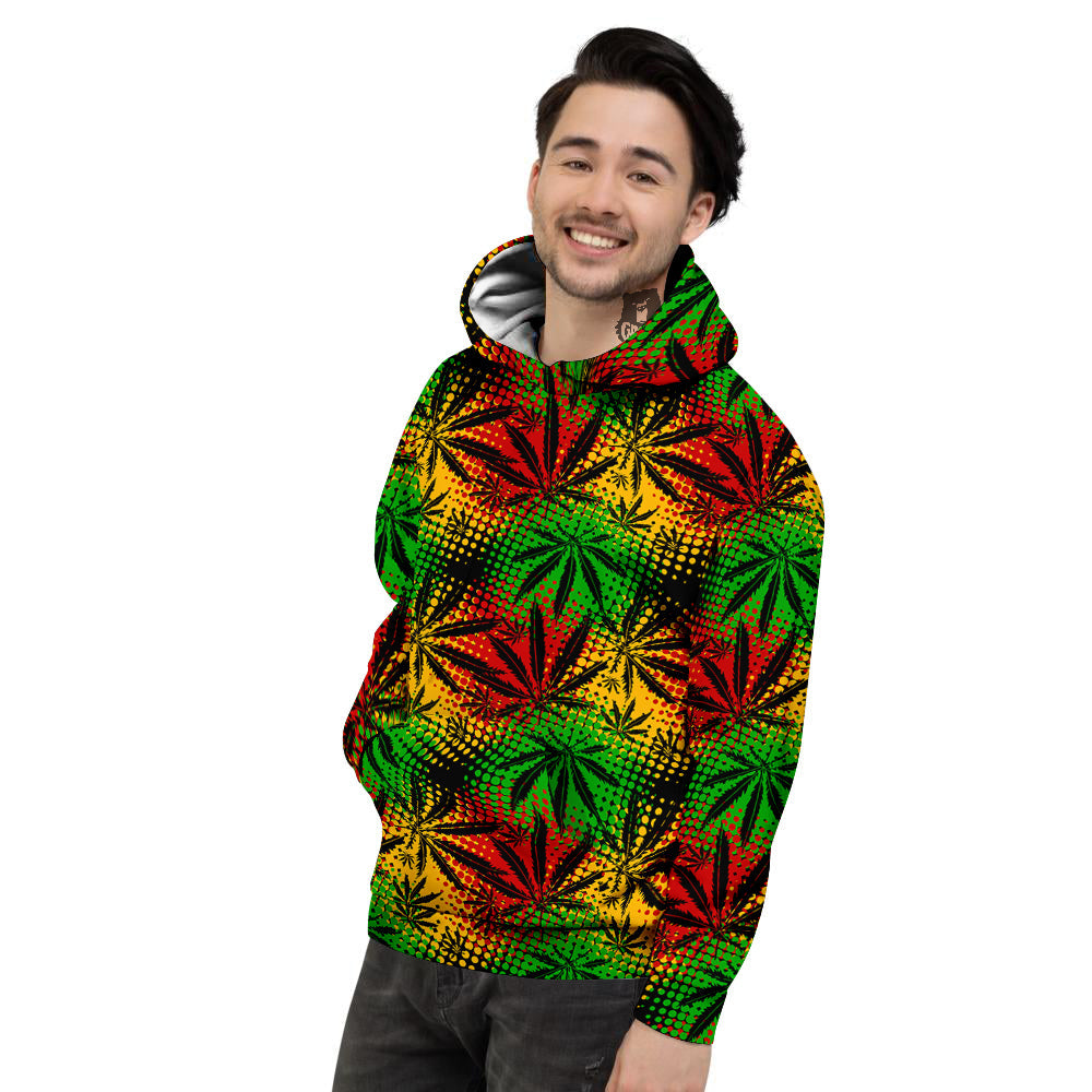 Reggae Abstract Print Pattern Men's Hoodie-grizzshop