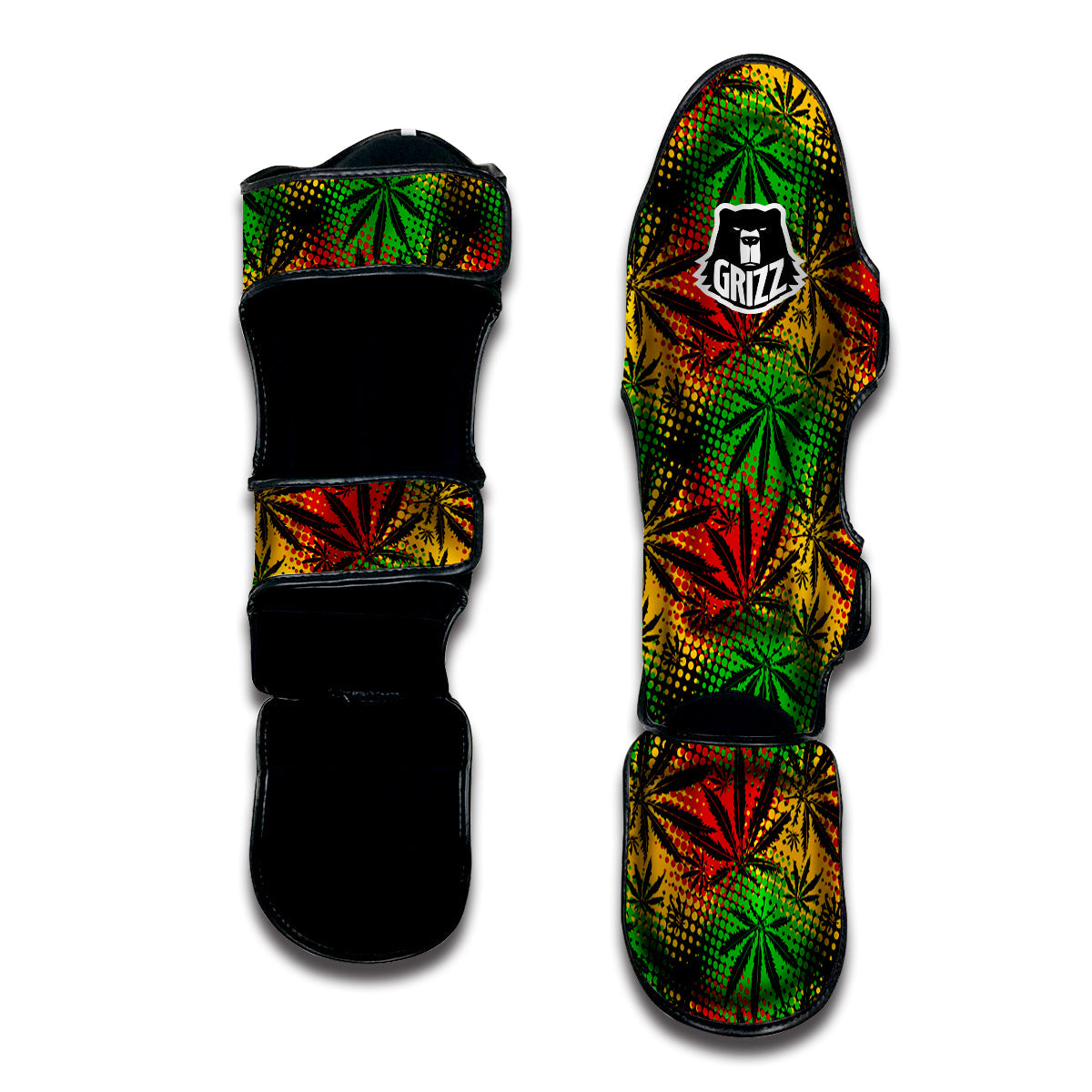 Reggae Abstract Print Pattern Muay Thai Shin Guards-grizzshop