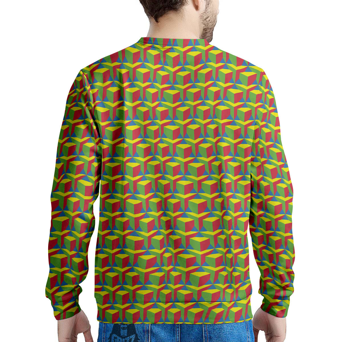 Reggae Geometric Print Pattern Men's Sweatshirt-grizzshop
