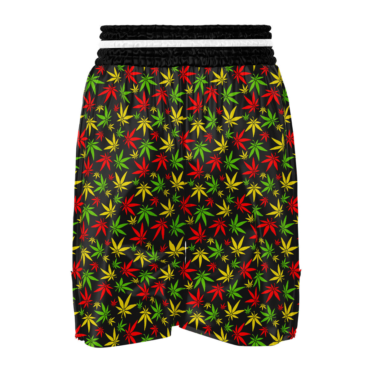 Reggae Hemp Leaf Print Pattern Boxing Shorts-grizzshop