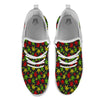 Reggae Hemp Leaf Print Pattern White Athletic Shoes-grizzshop