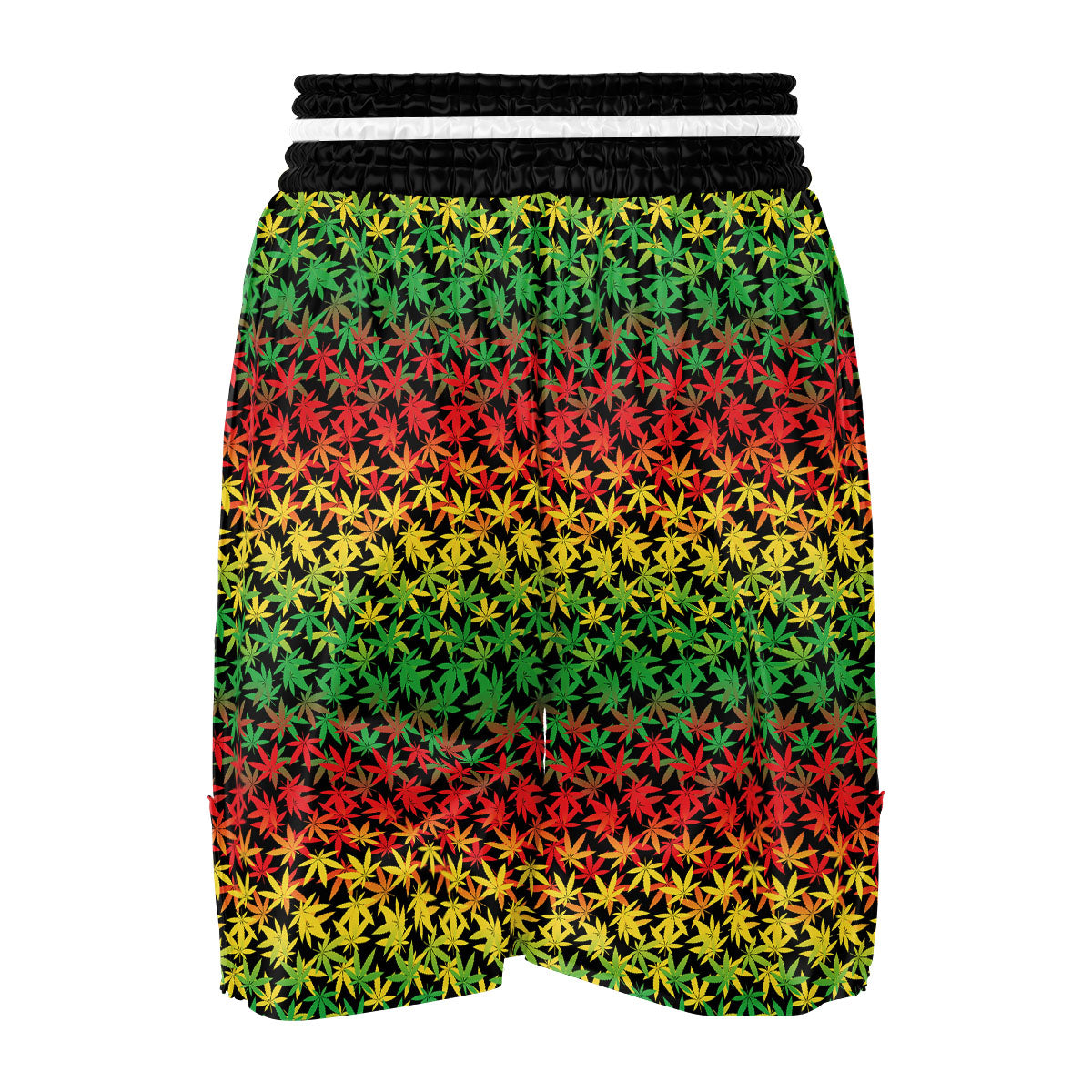 Reggae Hemp Leaves Print Pattern Boxing Shorts-grizzshop