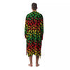 Reggae Hemp Leaves Print Pattern Men's Robe-grizzshop