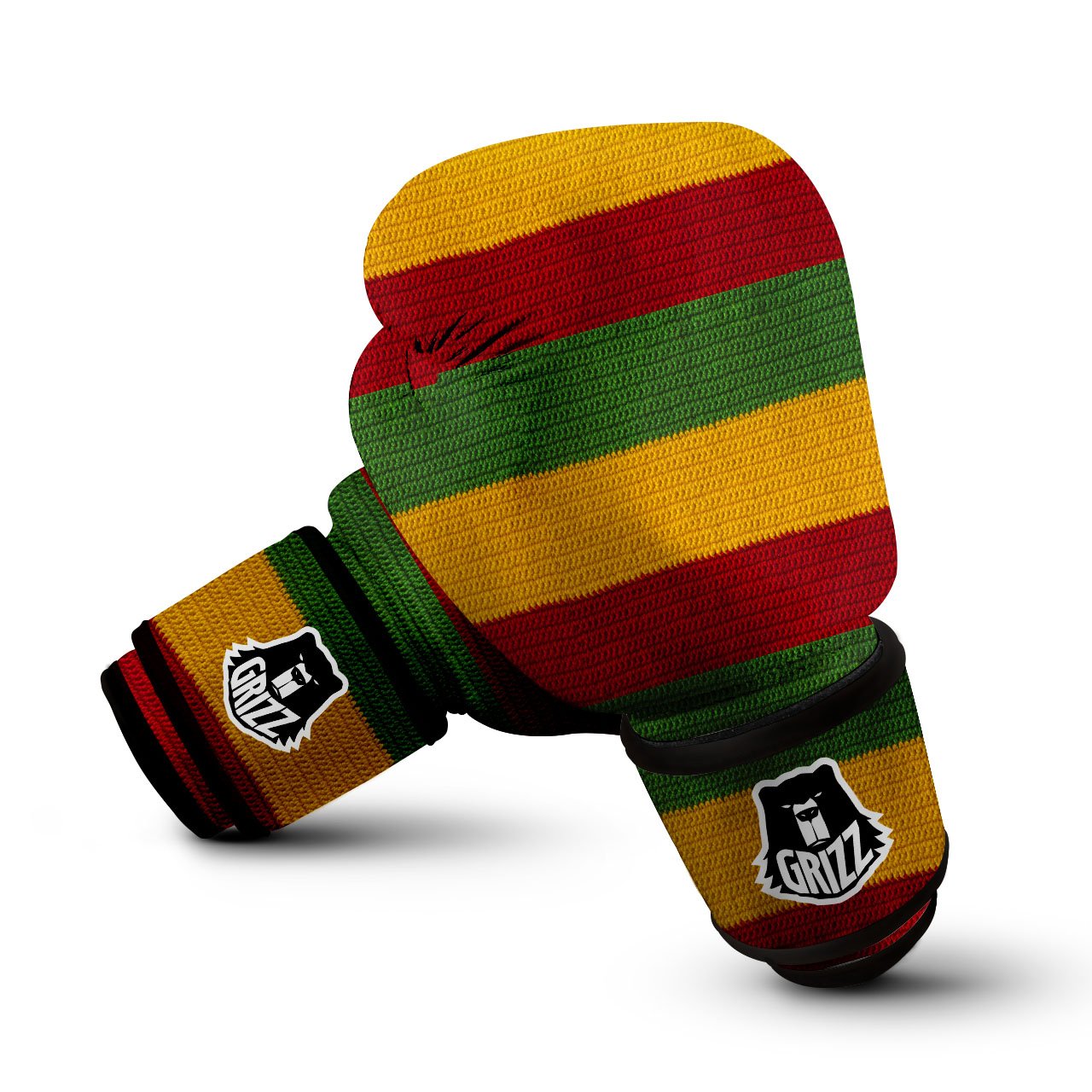 Reggae Knitted Print Pattern Boxing Gloves-grizzshop