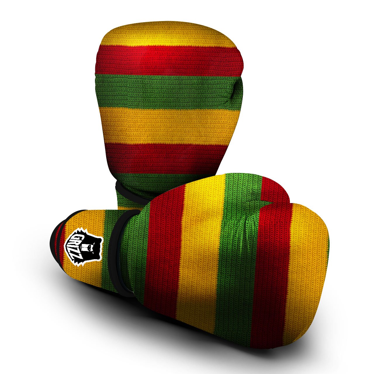 Reggae Knitted Print Pattern Boxing Gloves-grizzshop