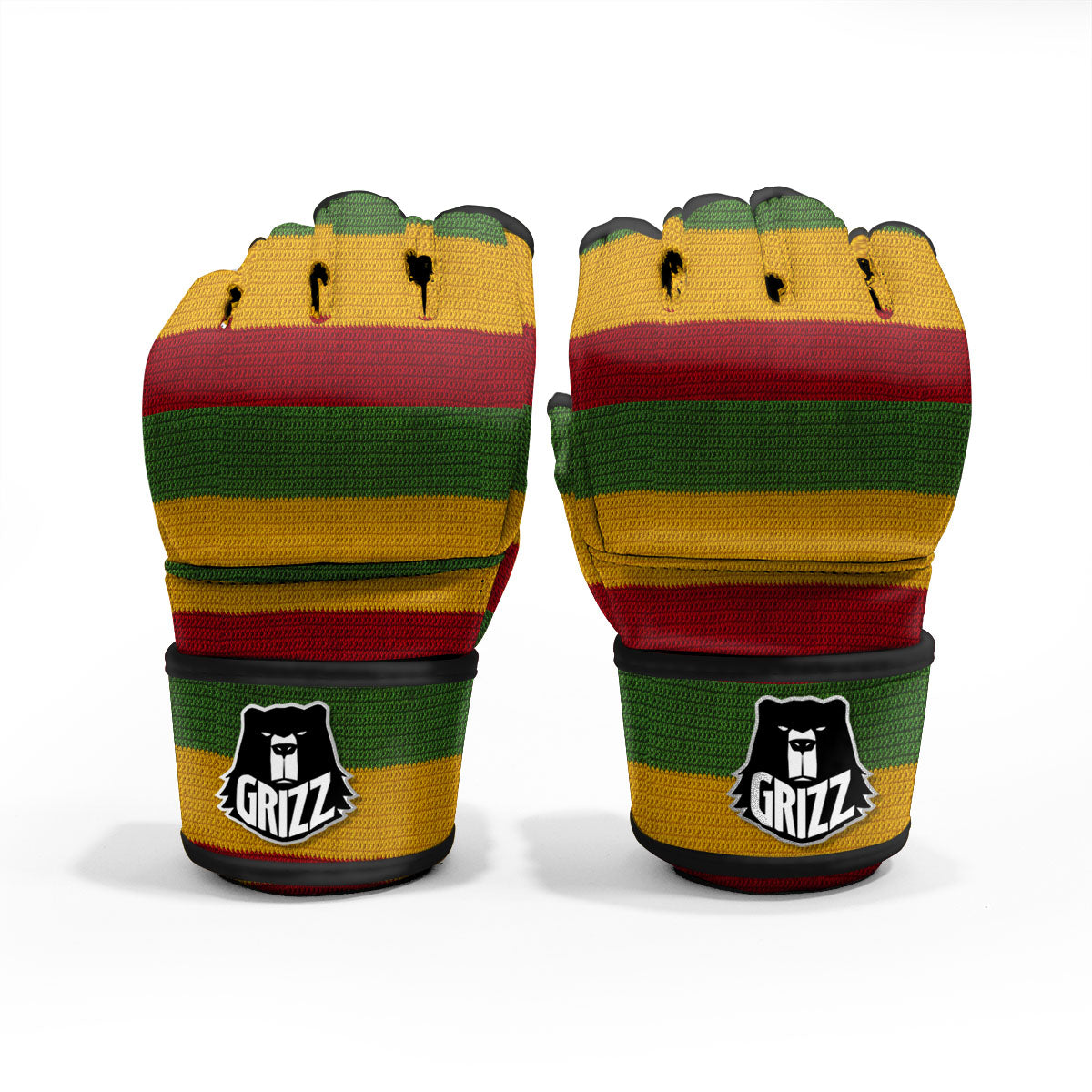 Reggae Knitted Print Pattern MMA Gloves-grizzshop