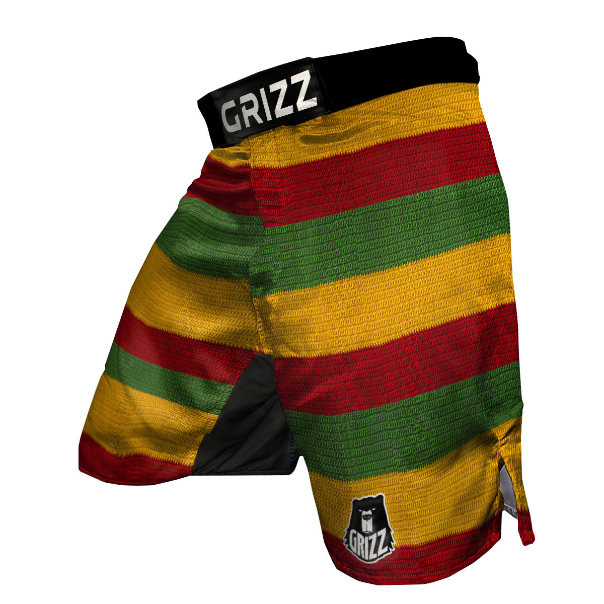 Reggae Knitted Print Pattern MMA Shorts-grizzshop
