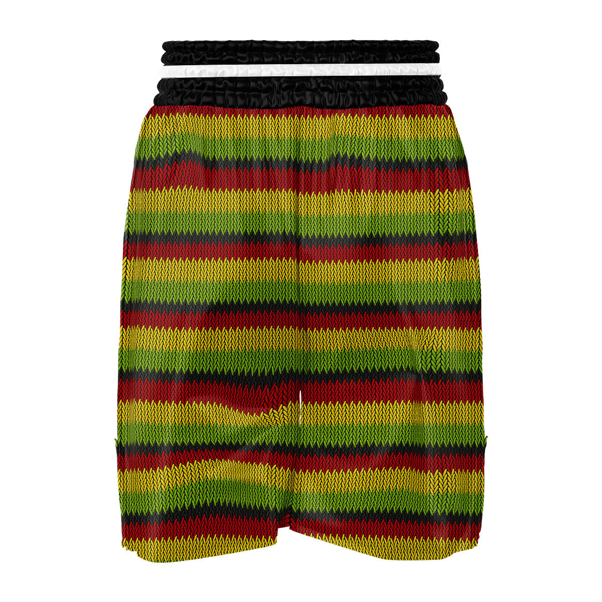 Reggae Knitted Style Print Pattern Boxing Shorts-grizzshop