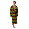 Reggae Knitted Style Print Pattern Men's Robe-grizzshop