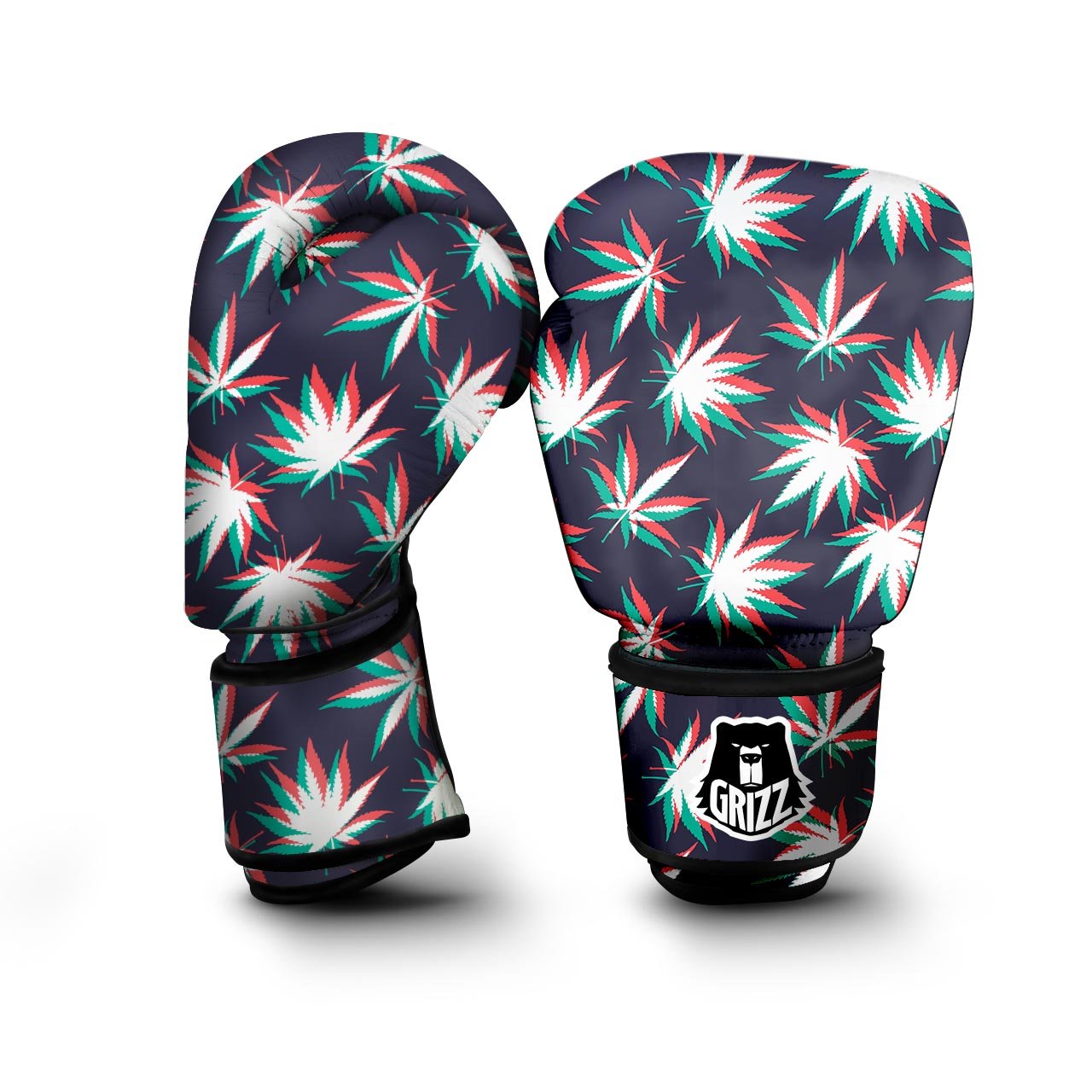 Reggae Leaf Psychedelic Boxing Gloves-grizzshop