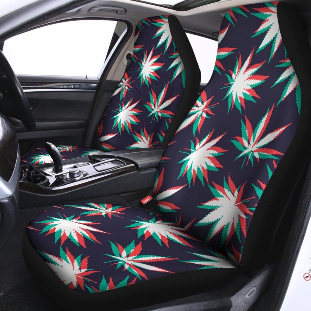 Reggae Leaf Psychedelic Car Seat Covers-grizzshop