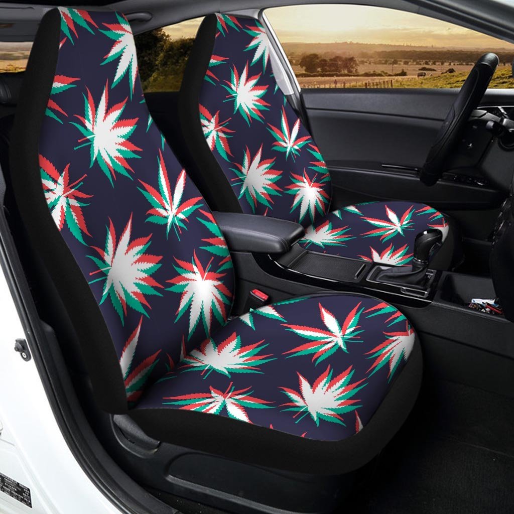 Reggae Leaf Psychedelic Car Seat Covers-grizzshop