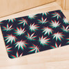 Reggae Leaf Psychedelic Door Mat-grizzshop