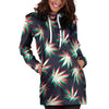 Reggae Leaf Psychedelic Hoodie Dress-grizzshop