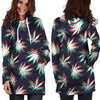 Reggae Leaf Psychedelic Hoodie Dress-grizzshop