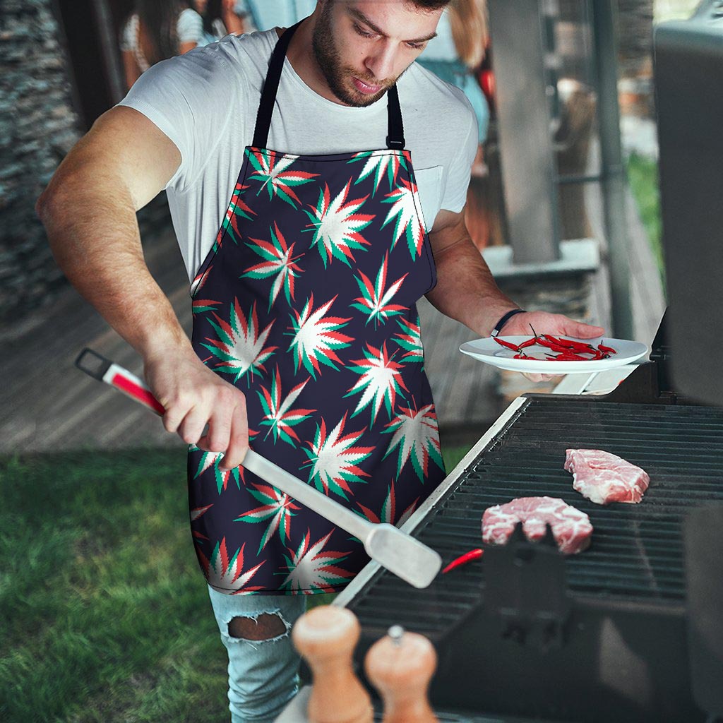 Reggae Leaf Psychedelic Men's Apron-grizzshop