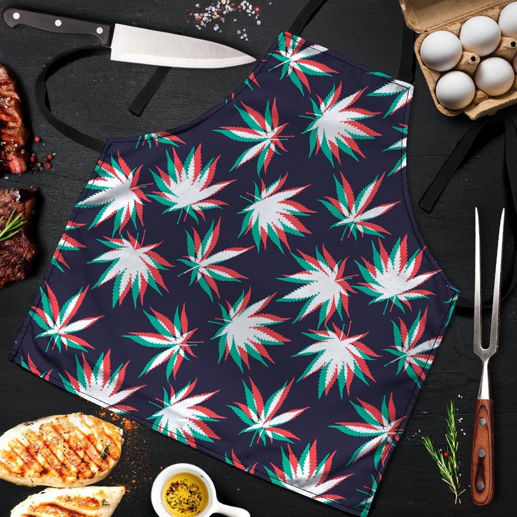 Reggae Leaf Psychedelic Men's Apron-grizzshop