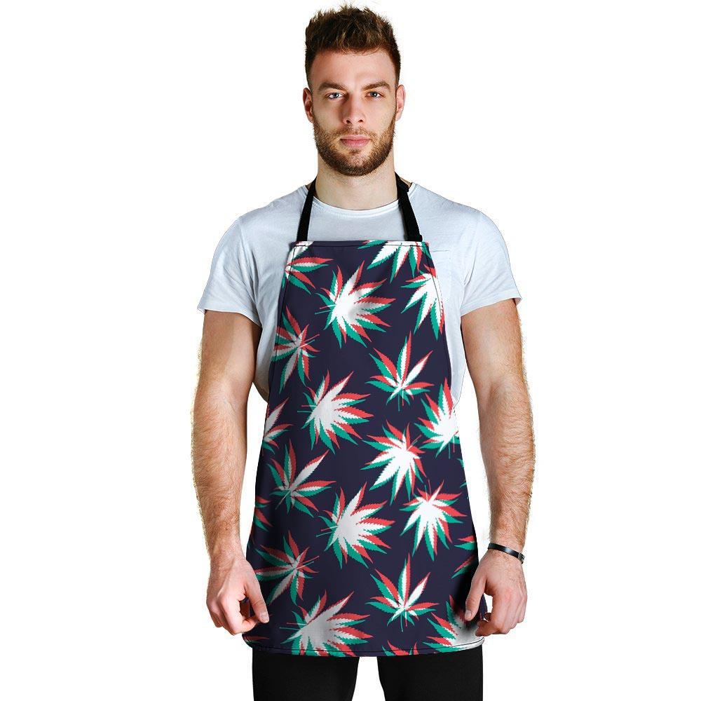 Reggae Leaf Psychedelic Men's Apron-grizzshop