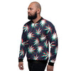 Reggae Leaf Psychedelic Men's Bomber Jacket-grizzshop