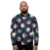 Reggae Leaf Psychedelic Men's Bomber Jacket-grizzshop