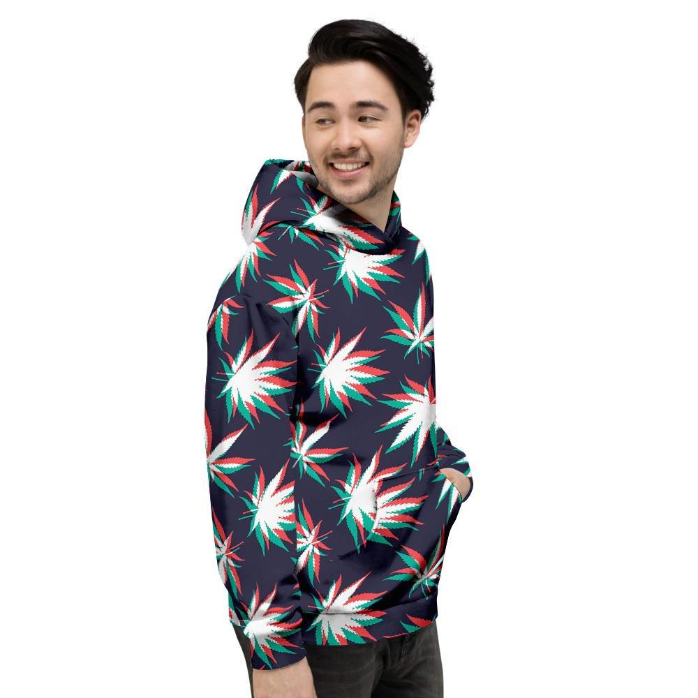 Reggae Leaf Psychedelic Men's Hoodie-grizzshop