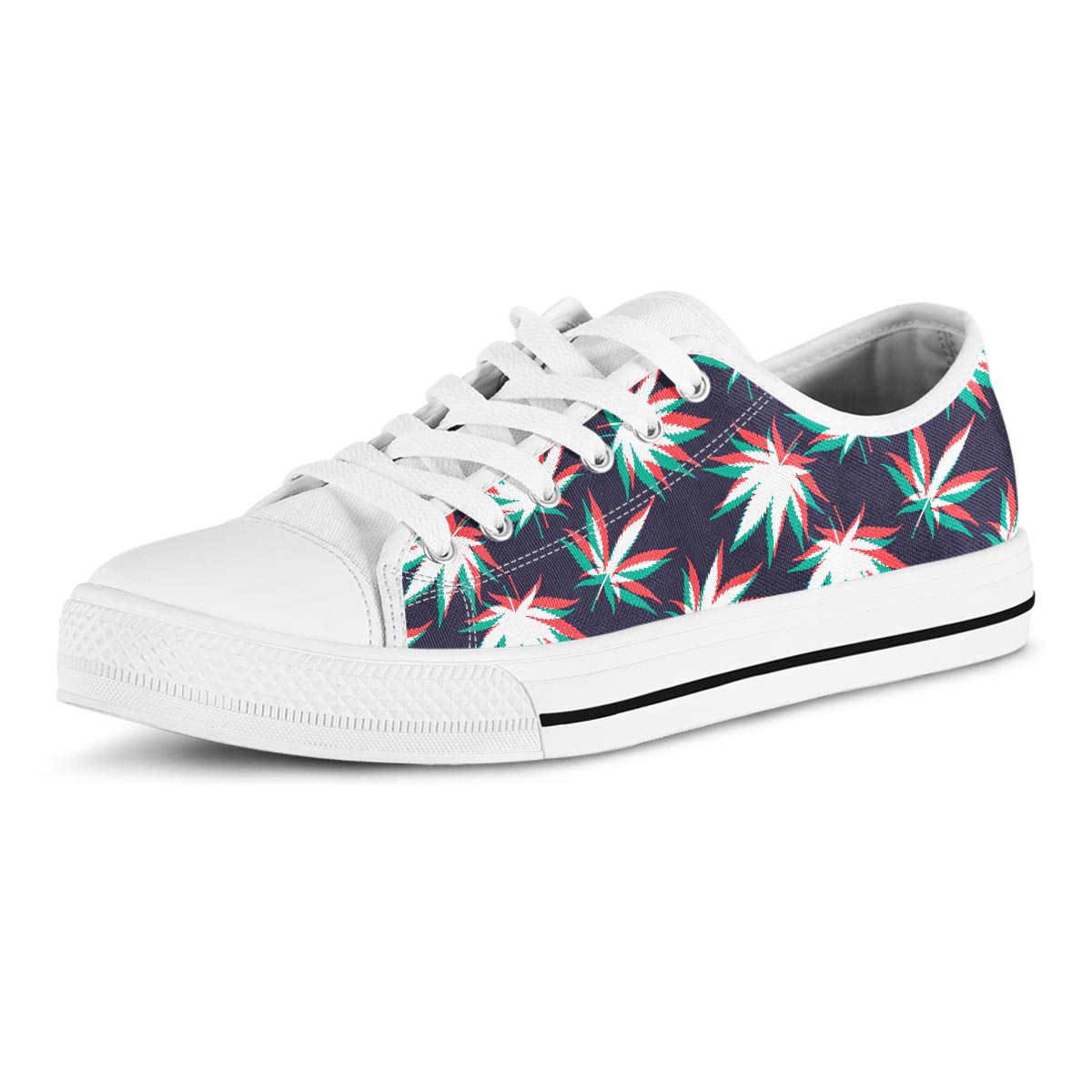 Reggae Leaf Psychedelic Men's Low Top Shoes-grizzshop