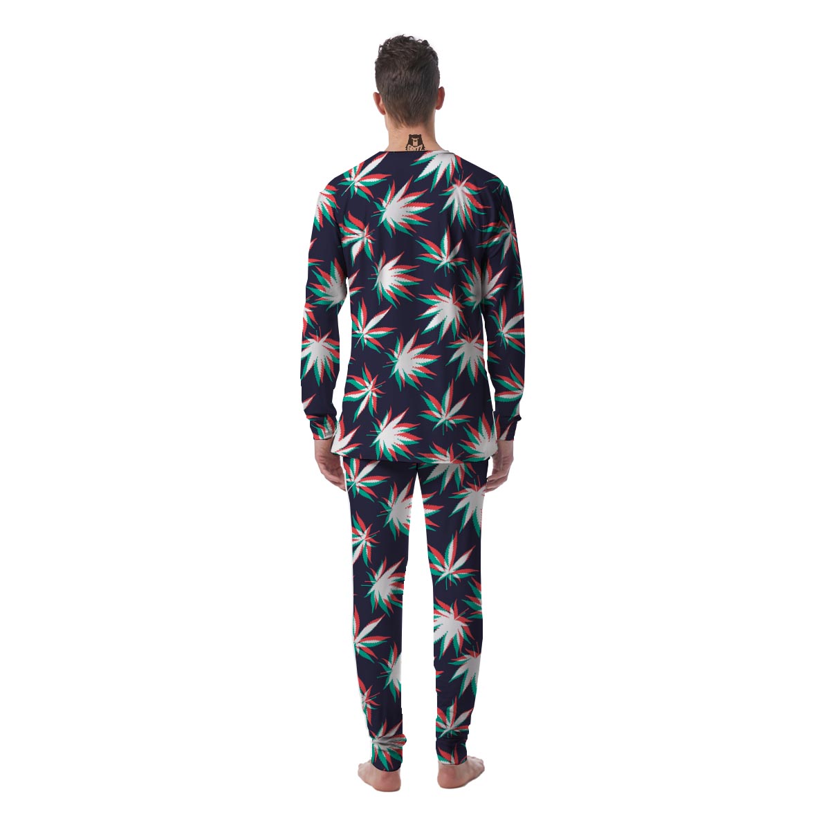 Reggae Leaf Psychedelic Men's Pajamas-grizzshop