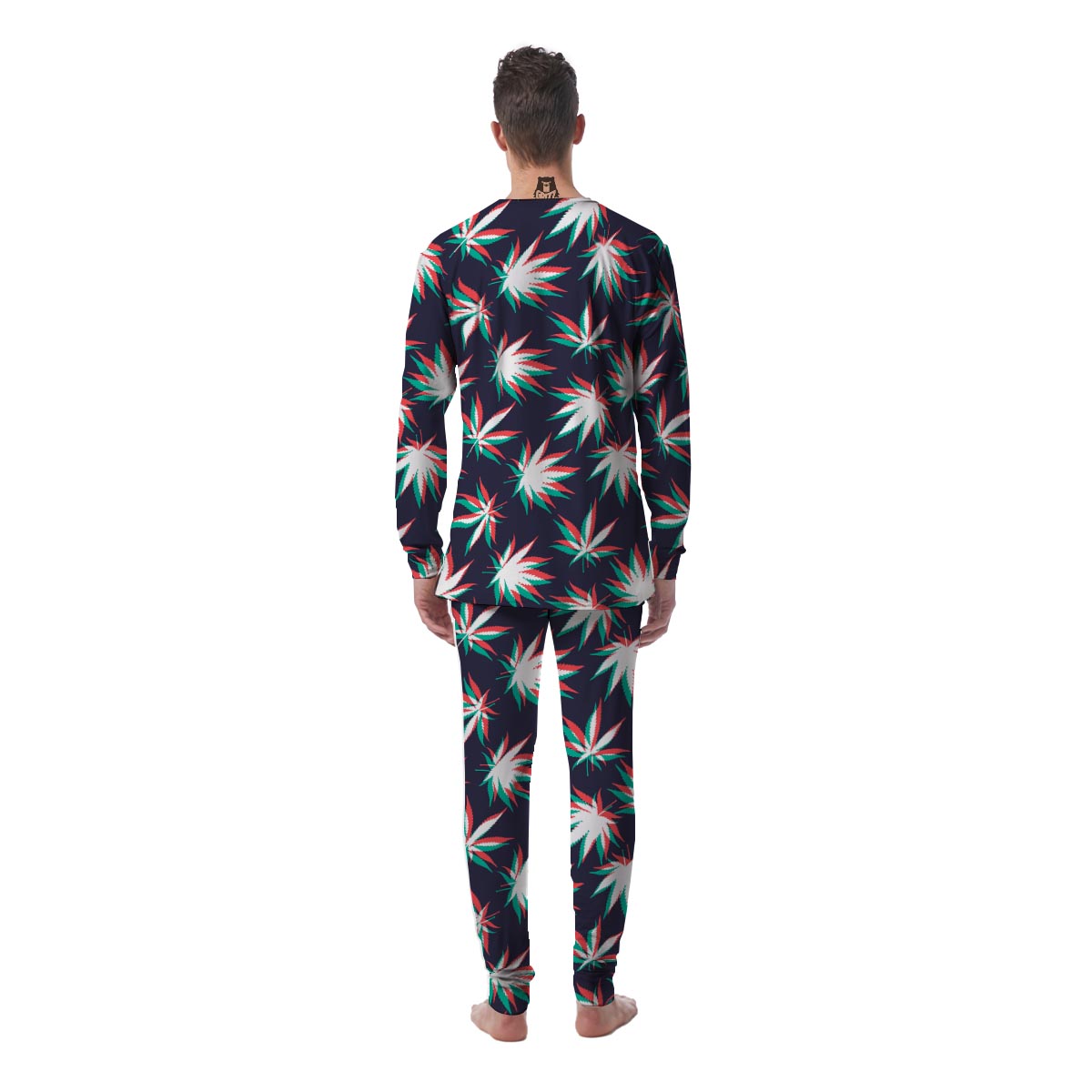 Reggae Leaf Psychedelic Men's Pajamas-grizzshop
