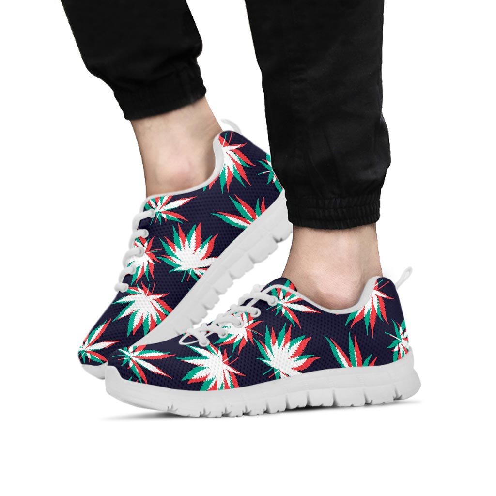 Reggae Leaf Psychedelic Men's Sneakers-grizzshop