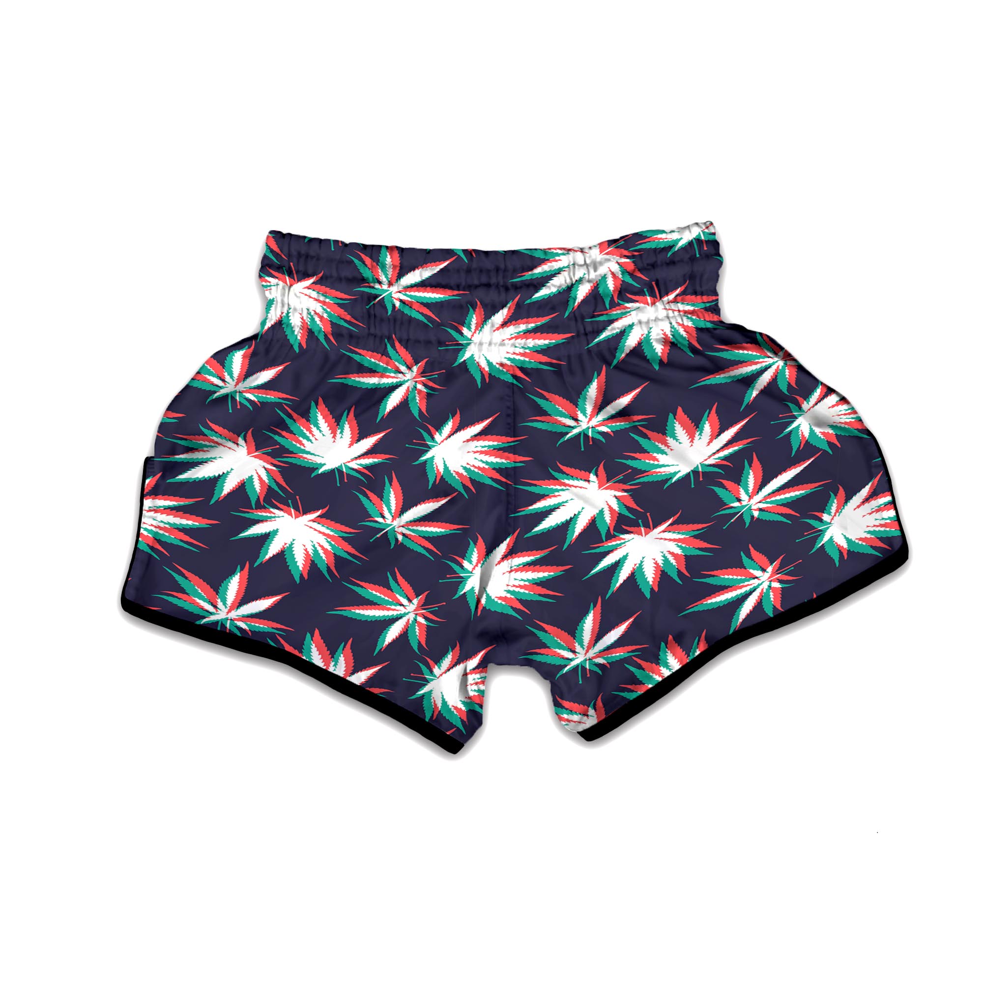 Reggae Leaf Psychedelic Muay Thai Boxing Shorts-grizzshop