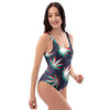 Reggae Leaf Psychedelic One Piece Swimsuite-grizzshop