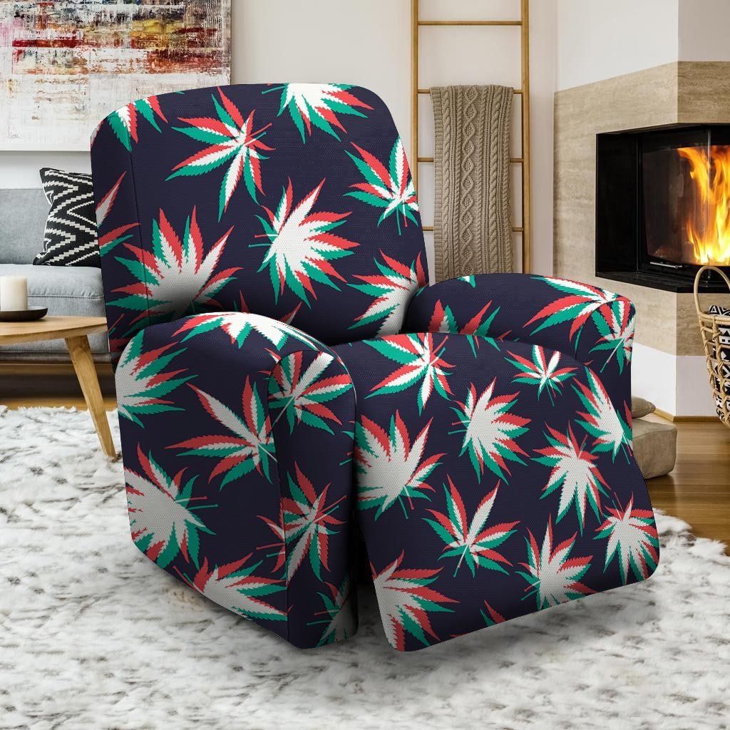 Reggae Leaf Psychedelic Recliner Cover-grizzshop