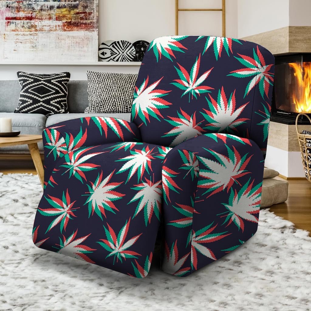 Reggae Leaf Psychedelic Recliner Cover-grizzshop