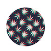 Reggae Leaf Psychedelic Round Rug-grizzshop