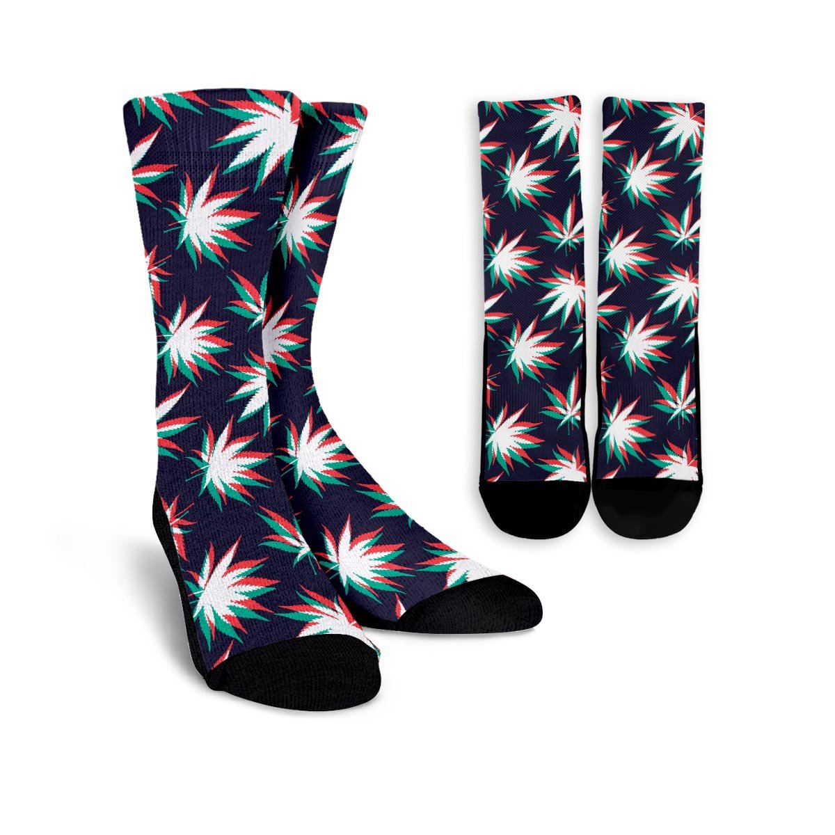 Reggae Leaf Psychedelic Unisex Socks-grizzshop