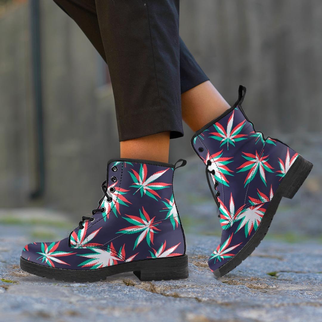 Reggae Leaf Psychedelic Women's Boots-grizzshop