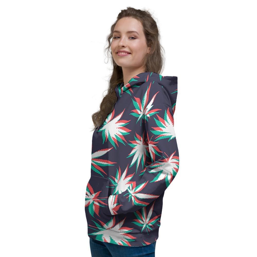 Reggae Leaf Psychedelic Women's Hoodie-grizzshop