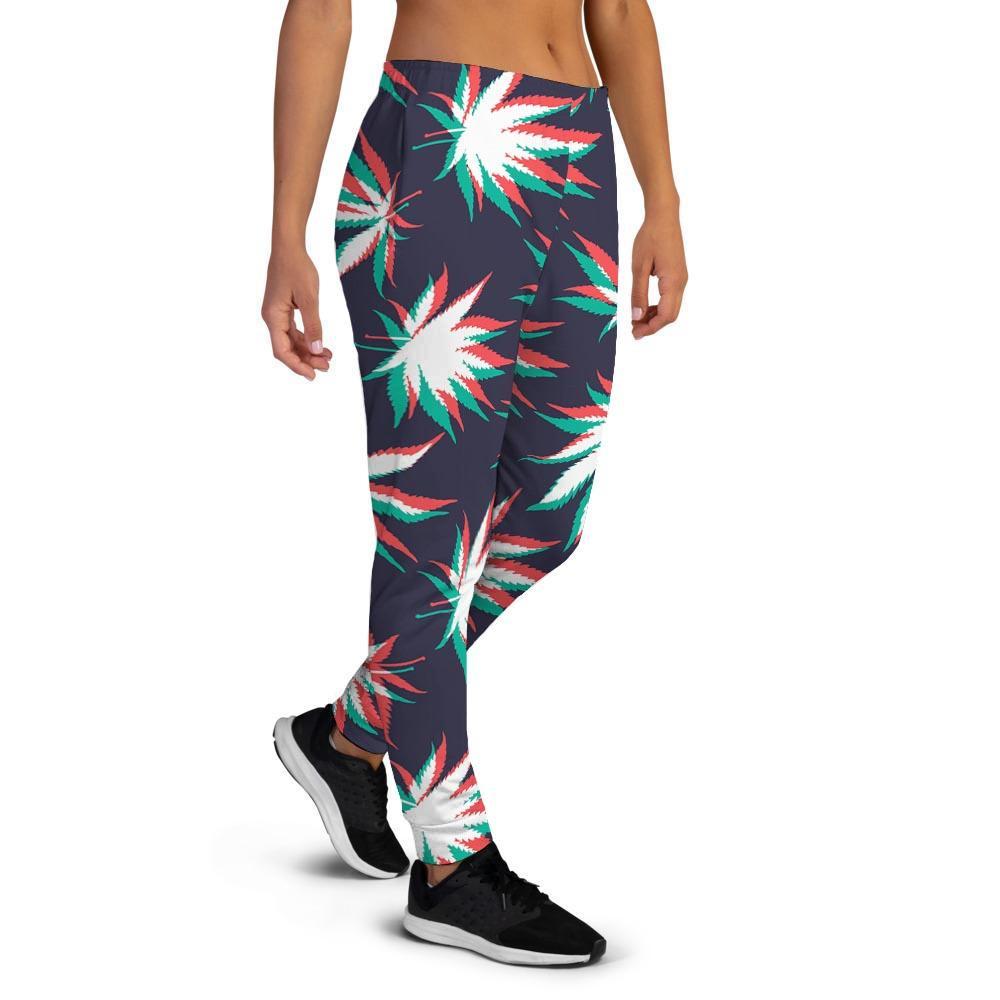 Reggae Leaf Psychedelic Women's Joggers-grizzshop