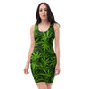 Reggae Leaf Rasta Bodycon Dress-grizzshop