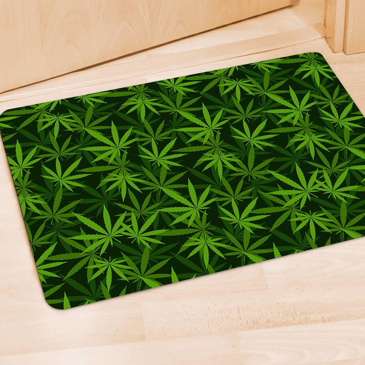 Reggae Leaf Rasta Door Mat-grizzshop