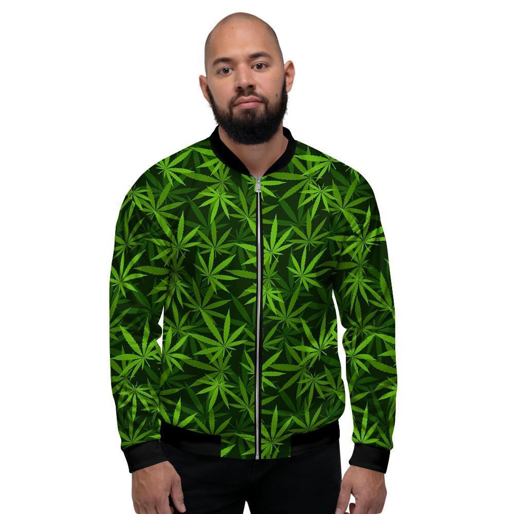 Reggae Leaf Rasta Men's Bomber Jacket-grizzshop