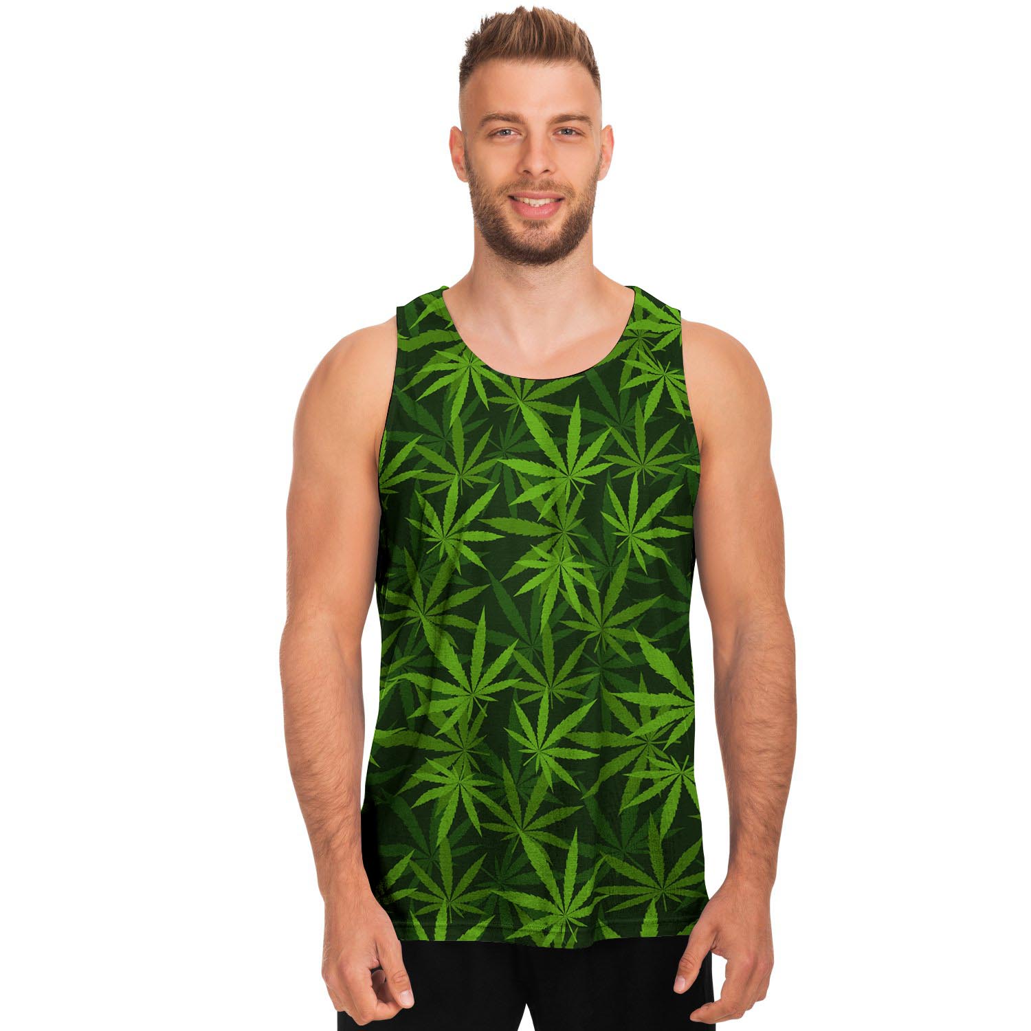 Reggae Leaf Rasta Men's Tank Tops-grizzshop